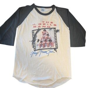 1981 J Geils Band Freeze Frame Tour Raglan Shirt VTG Knits USA L Live Concert